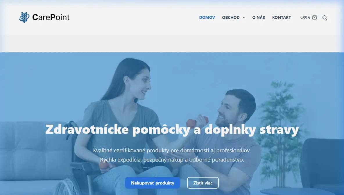 Carepoint website mockup