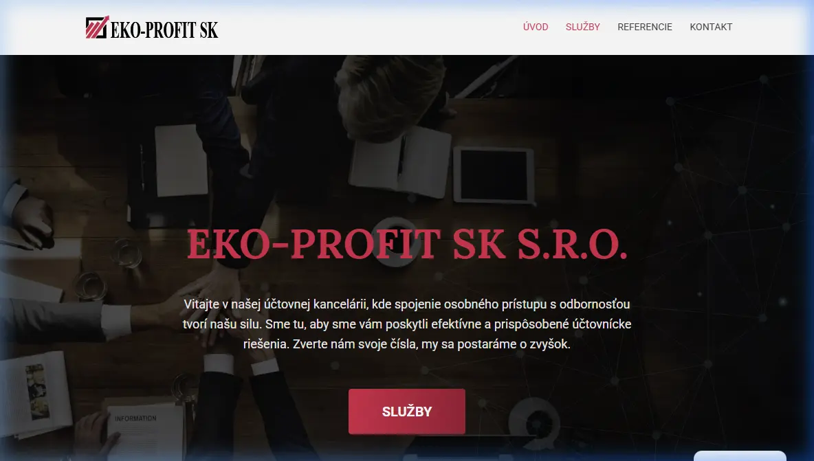 Eko-Profit SK website mockup